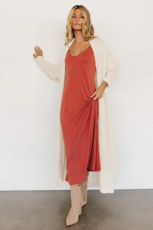 Zonda Long Cardigan Cream Women Baltic Born Sweaters