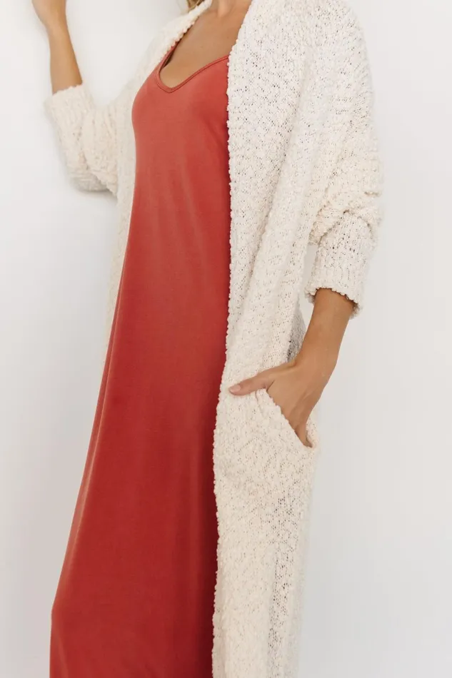 Zonda Long Cardigan Cream Women Baltic Born Sweaters Zonda Long Cardigan Cream Women Baltic Born Sweaters