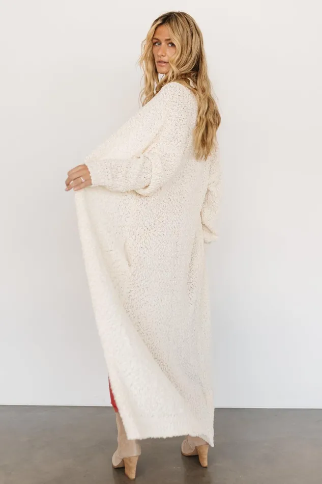 Zonda Long Cardigan Cream Women Baltic Born Sweaters Zonda Long Cardigan Cream Women Baltic Born Sweaters