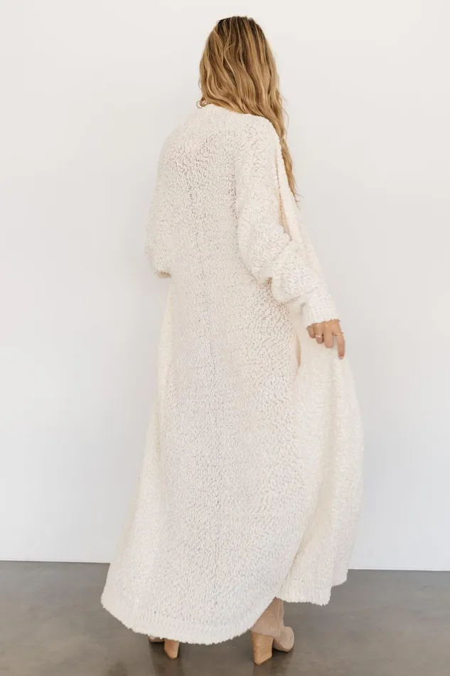 Zonda Long Cardigan Cream Women Baltic Born Sweaters Zonda Long Cardigan Cream Women Baltic Born Sweaters